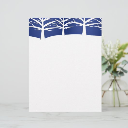 White Tree Sihouette Elegant Christmas (Staand voorkant)