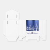 White Tree Silhouettes Elegant Kerstmis Bedankdoosjes (Uitgevouwen)