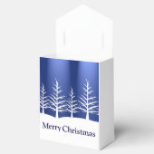 White Tree Silhouettes Elegant Kerstmis Bedankdoosjes (Geopend)