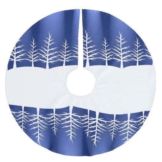 White Tree Silhouettes Elegant Kerstmis Kerstboom Rok (Voorkant)