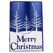 White Tree Silhouettes kerst Medium Cadeauzakje (Voorkant)