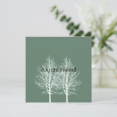 White Trees Green Baby shower nodigt uit Kaart (Staand voorkant)