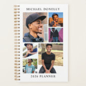 White Trendy 6 fotocollage jaarlijks Planner (Voorkant)