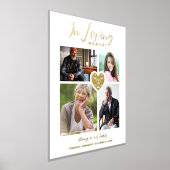 White Trendy Collage 4 Photos Modern Heart Wedding Folie Afdrukken (Laagn)