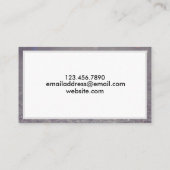 White Trendy Glitter Hair and Nails Salon Modern Visitekaartje (Achterkant)