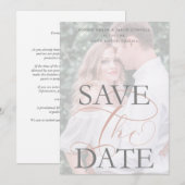 White Trendy Transparency Effect Photo Wedding (Voorkant / Achterkant)