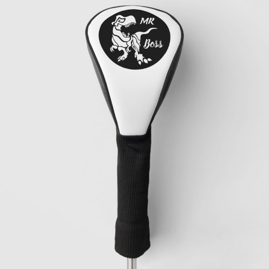 White Trex de baas Dino Golfheadcover (Voorkant)