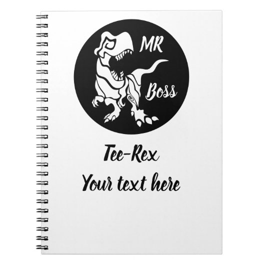 White Trex de baas Dino Notitieboek (Voorkant)