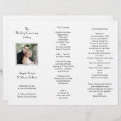 White Tri-voudig Photo Template Wedding Program (Voorkant / Achterkant)