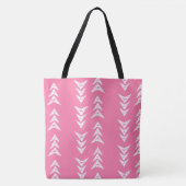 White Triangle Magenta Tote Bag (Voorkant)