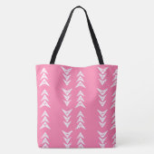 White Triangle Magenta Tote Bag (Achterkant)