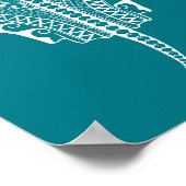 White Tribal Stingray Poster (Hoek)