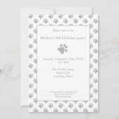 White Tricolor Pomeranian Cute Dog Birthday Party Kaart (Achterkant)