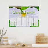 White Trillium Custom Special Days Calendar Poster (Keuken)