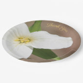 White Trillium Flower Large Paper Bord (Gekanteld)