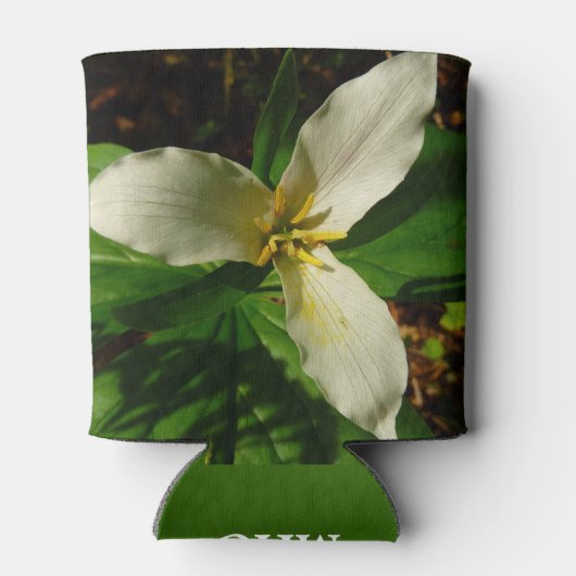 White Trillium Flower Spring Wilde Blikjeskoeler (Achterkant)