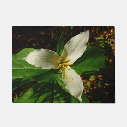 White Trillium Flower Spring Wilde Deurmat (Voorkant)