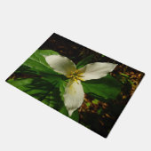 White Trillium Flower Spring Wilde Deurmat (Schuin)