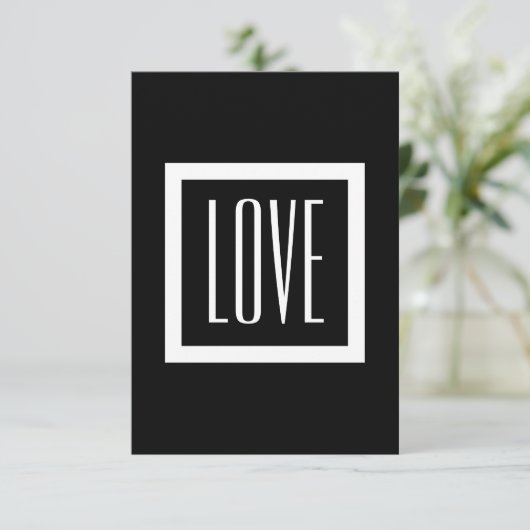 White Trim Love RSVP Wedding V77A (Staand voorkant)