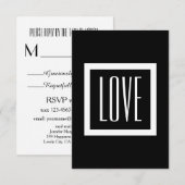 White Trim Love RSVP Wedding V77A (Voorkant / Achterkant)
