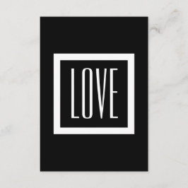 White Trim Love RSVP Wedding V77A Kaartje