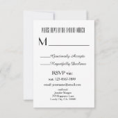 White Trim Love RSVP Wedding V77A Kaartje (Achterkant)