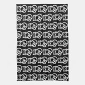 White Trinity Knot Celtic Cat Kitchen Towel Theedoek (Verticaal)