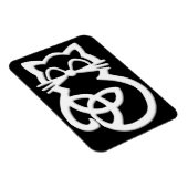 White Trinity Knot Celtic Cat Magnet Magneet (Rechterzijde)