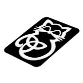 White Trinity Knot Celtic Cat Magnet Magneet (Linkerzijde)