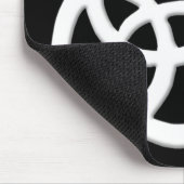 White Trinity Knot Celtic Cat Mousepad Muismat (Hoek)
