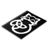 White Trinity Knot Celtic Cat Notitieboek (Linkerzijde)