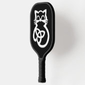 White Trinity Knot Celtic Cat Pickleball Paddle (Links)