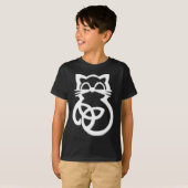White Trinity Knot Celtic Cat T Shirt (Voorkant volledig)