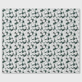 White Tropical Flowers Pattern Cadeaupapier (Vlak)