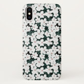 White Tropical Flowers Pattern Case-Mate iPhone Case (Achterkant)