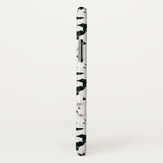 White Tropical Flowers Pattern Case-Mate iPhone Case (Achterkant / rechts)