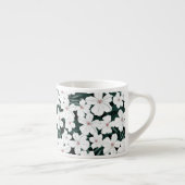 White Tropical Flowers Pattern Espresso Kop (Rechts)