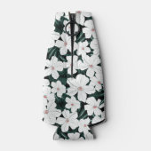 White Tropical Flowers Pattern Flesjeskoeler (Achterkant)