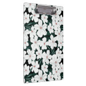 White Tropical Flowers Pattern Klembord (Rechts)