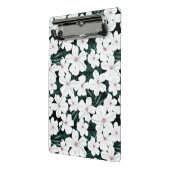 White Tropical Flowers Pattern Mini Klembord (Angled2)