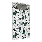 White Tropical Flowers Pattern Mini Klembord (Schuin)