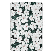 White Tropical Flowers Pattern Mini Klembord (Achterkant)