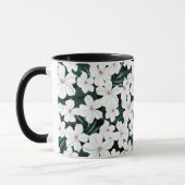White Tropical Flowers Pattern Mok (Links)