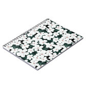 White Tropical Flowers Pattern Notitieboek (Linkerzijde)