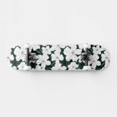 White Tropical Flowers Pattern Persoonlijk Skateboard (Horizontaal)