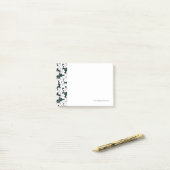 White Tropical Flowers Pattern Post-it® Notes (Op bureau)