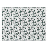 White Tropical Flowers Pattern Tafelkleed (Voorkant (Horizontaal))