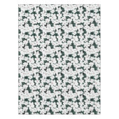 White Tropical Flowers Pattern Tafelkleed (Voorkant)