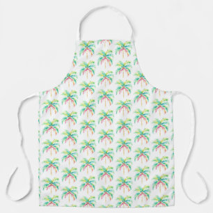 White Tropical Island Palm All-Over Print Schort