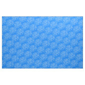 White Tropical Leaf Motif Mediterranean Blue Stof (Fat Quarter)